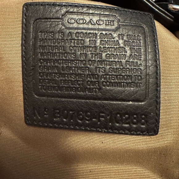 Coach Black Leather tote from early 2000 - Picture 4 of 11